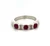 Sterling Silver Rubies Diamonds Single Band Ring Size 7