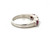 Sterling Silver Rubies Diamonds Single Band Ring Size 7