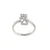 14k White Gold Trillion Cut Morganite Multi Stone Bypass Ring Size 7