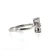 14k White Gold Trillion Cut Morganite Multi Stone Bypass Ring Size 7