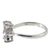14k White Gold Trillion Cut Morganite Multi Stone Bypass Ring Size 7