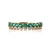 14k Yellow Gold Emerald & Diamond Staggered Band Size 6.75