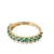 14k Yellow Gold Emerald & Diamond Staggered Band Size 6.75