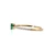 14k Yellow Gold Pear Cut Emerald & Diamond Accent Stacker Ring Size 6.5
