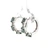 10K White Gold Alternating Light Blue Montana Sapphire and Diamond Huggie Hoop Lever-Back Clasp Earrings