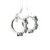 10K White Gold Alternating Light Blue Montana Sapphire and Diamond Huggie Hoop Lever-Back Clasp Earrings