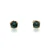 10K Yellow Gold Blue Montana Sapphire and Diamond Stud Earrings