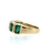 14k Yellow Gold Emerald Cut Bezel Set Emerald Ring Size 6.75