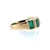 14k Yellow Gold Emerald Cut Bezel Set Emerald Ring Size 6.75