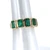 14k Yellow Gold Emerald Cut Bezel Set Emerald Ring Size 6.75