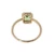 14k Yellow Gold Emerald Cut Peridot & Diamond Halo Ring Size 6.75