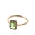 14k Yellow Gold Emerald Cut Peridot & Diamond Halo Ring Size 6.75