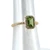 14k Yellow Gold Emerald Cut Peridot & Diamond Halo Ring Size 6.75