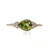 10k Yellow Gold Pear Cut Peridot & Diamond Accent Ring Size 6.5