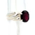 Sterling Silver Garnet Swirl Band Ring Size 9
