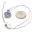 Sterling Silver Amethyst  White Saphire Necklace