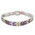 Sterling Silver Multi Colored Stones  Pink Tourmaline, Garnet, Amethyst, Peridot, Citrine, Blue Topaz Bracelet