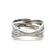 Sterling Silver Marcasite Triple Overlap Band Ring Size 6.75
