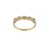 10k Yellow Gold Round Cut Emerald & Diamond Alternating Stacker Ring Size 7