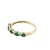 10k Yellow Gold Round Cut Emerald & Diamond Alternating Stacker Ring Size 7