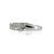 10k White Gold Round Cut Diamond Split Band Ring Size 7