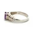 Sterling Silver Amethyst Ridge Band Ring Size 10.5