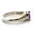 Sterling Silver Amethyst Ridge Band Ring Size 10.5
