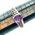 Sterling Silver Amethyst Ridge Band Ring Size 10.5