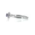 10k White Gold Marquise Cut East West Set Amethyst Halo Ring Size 6.75