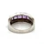 Sterling Silver Amethyst Row Wide Band Size 8