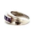 Sterling Silver Amethyst Row Wide Band Size 8