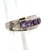 Sterling Silver Amethyst Row Wide Band Size 8