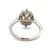 14K White Gold GIA Cert 1.25ct Emerald Cut Diamond Whimsical Halo Engagement Ring Size 6.25