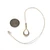 14K Yellow Gold Open Teardrop Round Cut Diamond Accent Pendant Necklace 18"