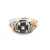 Sterling Silver Plus Black Hills Gold Mystic Topaz Thin Band Ring Size 8.5