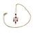 14k Yellow Gold Pear Cut Ruby & Diamond Chandelier Pendant Necklace 17"
