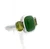 Sterling Silver Peridot and Green Stone Medium Band Ring Size 8