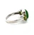 Sterling Silver Peridot and Green Stone Medium Band Ring Size 8