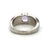 Sterling Silver Amethyst Oval Black Rectangles on Band Wide band Ring Size 7