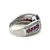 Sterling Silver Amethyst Art Deco Medium Band Ring Size 7