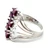 Sterling Silver Garnet in Split Shant Thin Band Ring Size 6.25