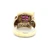 Sterling Silver Amethyst with CZ Belt Buckle Wide Band Ring Size 7Sterling Silver Amethyst with CZ Belt Buckle Wide Band Ring Size 7