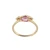 10k Yellow Gold Pear Cut East West Set Pink Topaz & Diamond Accent Ring Size 6.5