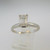 14k White Gold 1.01ct Certified Emerald Cut Solitaire Diamond Ring Size 7