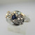 Vintage 14k White Gold Sapphire and Diamond Ring Size 6