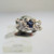 Vintage 14k White Gold Sapphire and Diamond Ring Size 6