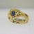 14k Yellow Gold Sapphire Ring Size 5 3/4