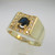 14kYellow Gold Sapphire Ring with Approx 1/3ct TW Diamond Accents Size 12