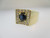 14kYellow Gold Sapphire Ring with Approx 1/3ct TW Diamond Accents Size 12