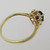 10k Yellow Gold Sapphire and Diamond Halo Ring Size 7